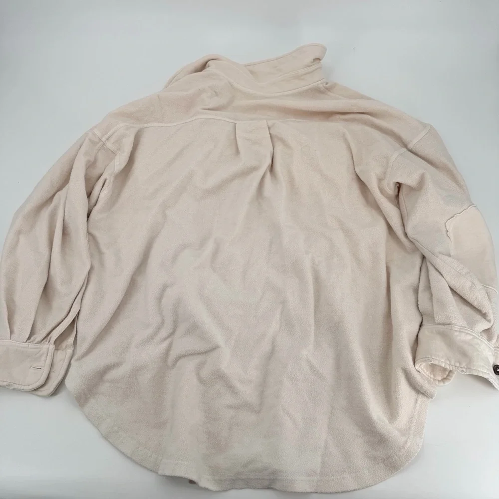 Free People Oversized Cream Button-Up Jacket - Picture 6 of 6